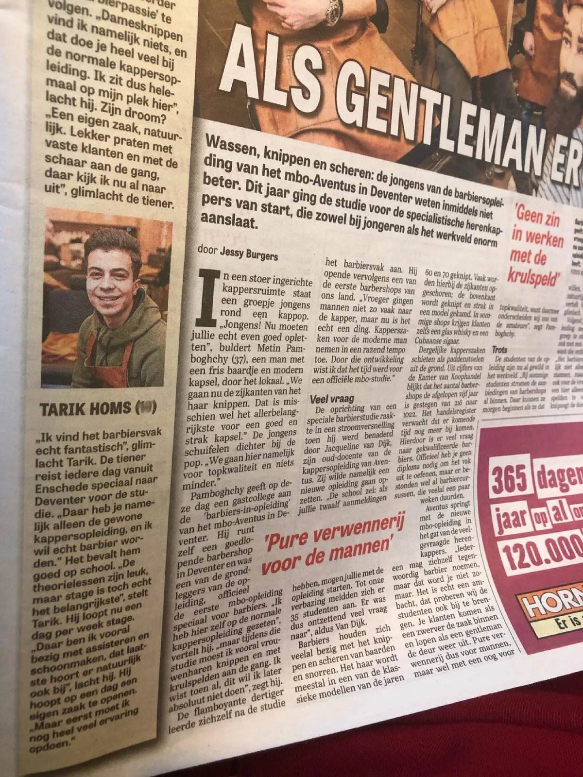 Twente Barbershop in de lokale krant